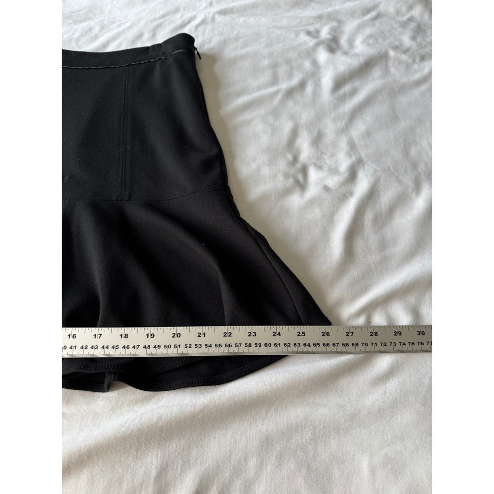 White House Black Market Ponte Knit Flared Skirt 8 Office Chic Dark Academia - Picture 9 of 10